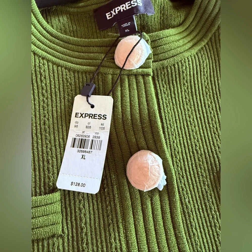 Express Olive Green Military Inspired Skirt Set - Picture 4 of 11